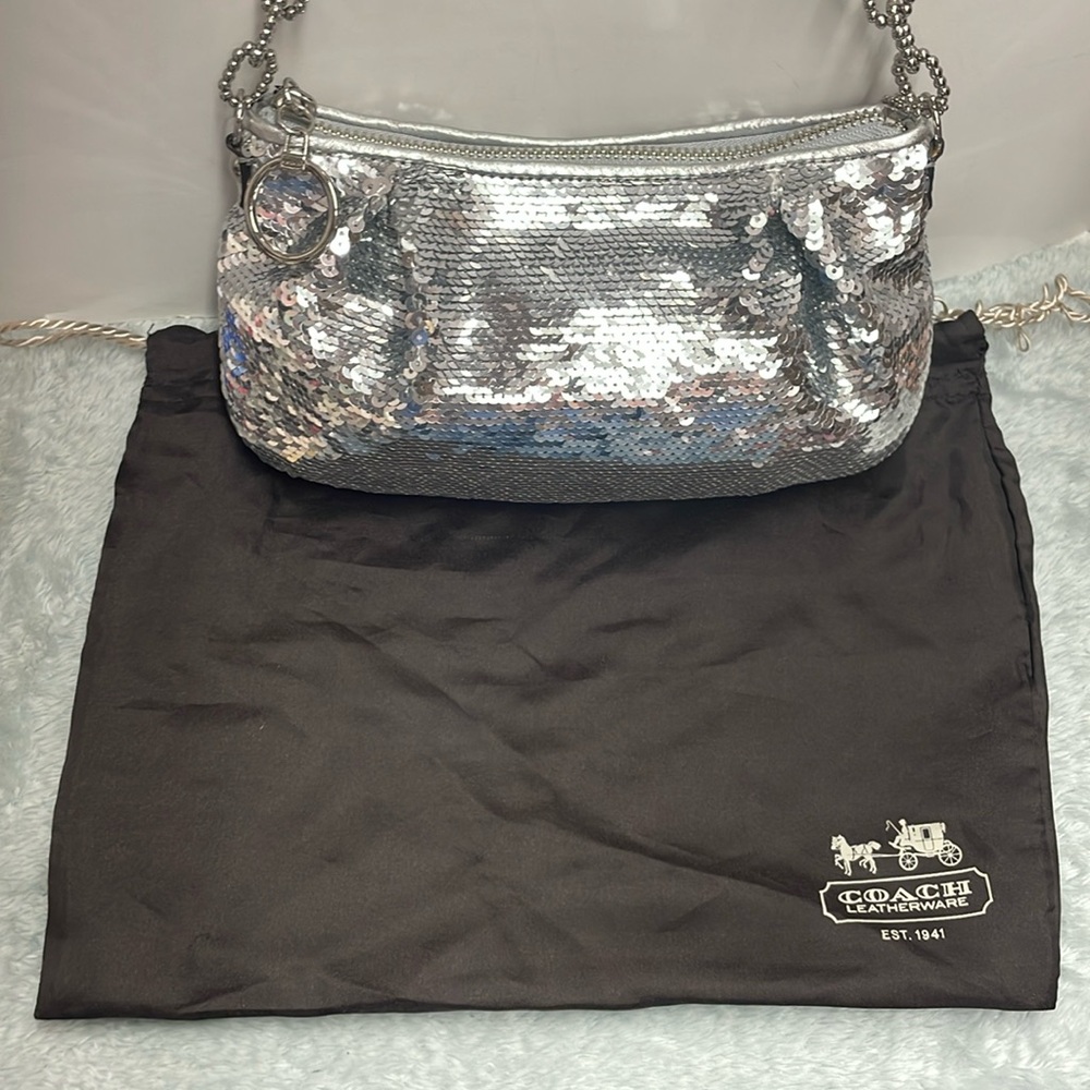 NWOT Coach Poppy ‘Occasion’ Sequin Shoulder Bag - Picture 2 of 11